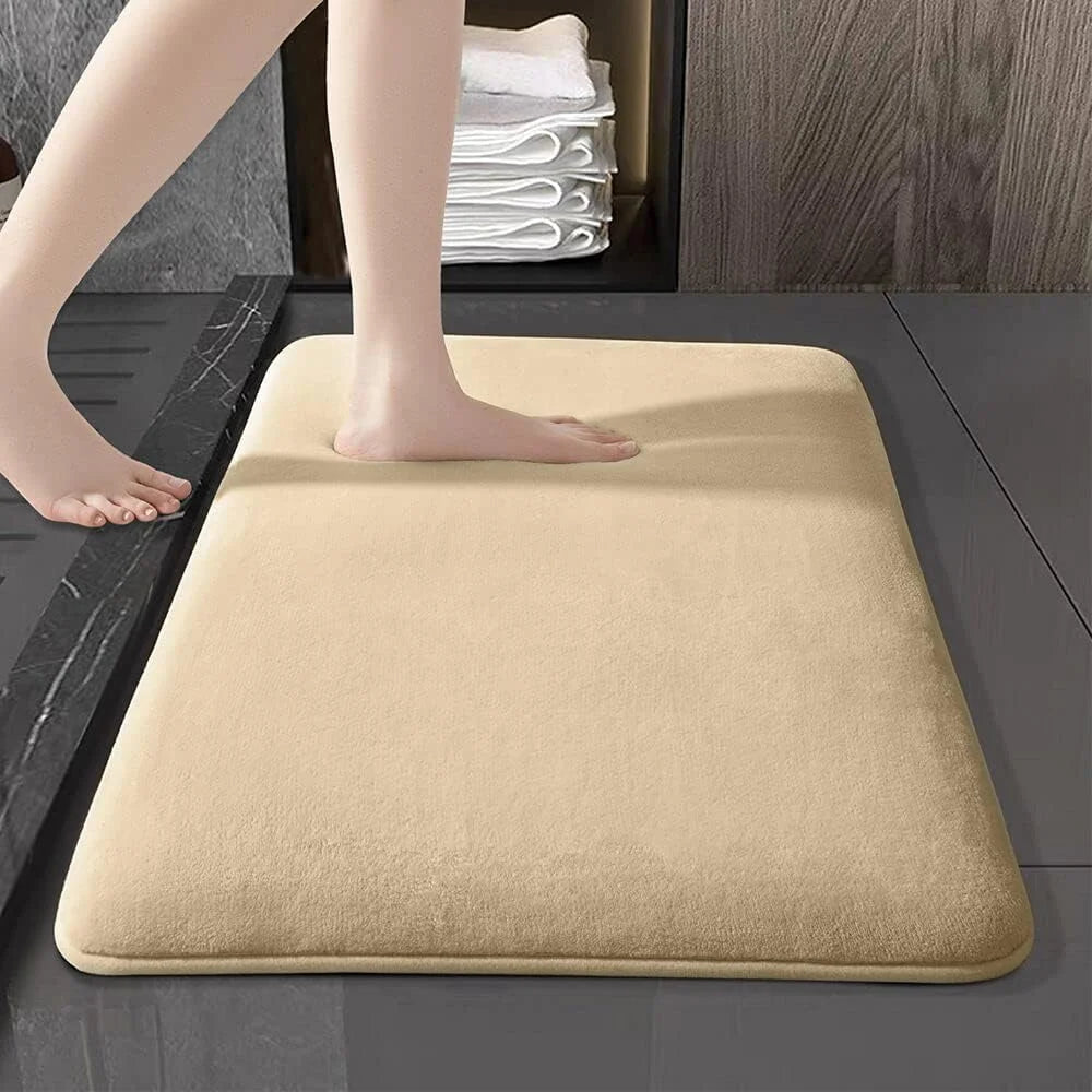 Luxury Coral Velvet Bath Mat – Super Absorbent & Non-Slip
