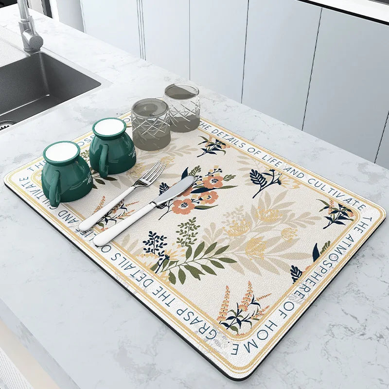 Super Absorbent Quick-Dry Mat – Large Non-Slip Pad for Kitchen & Bathroom