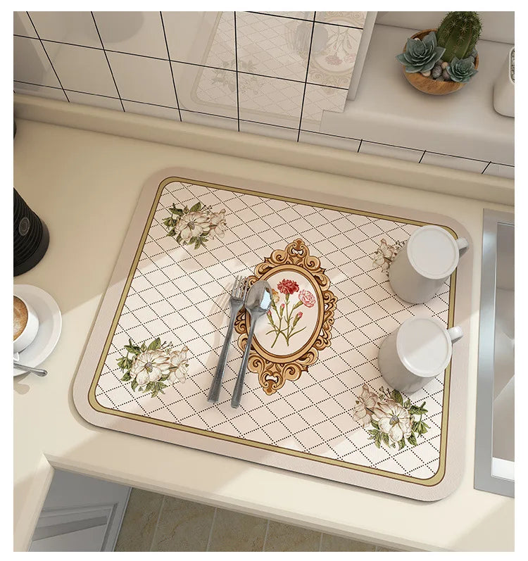Super Absorbent Quick-Dry Mat – Large Non-Slip Pad for Kitchen & Bathroom