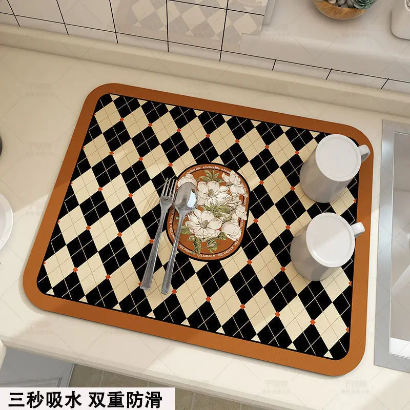 Super Absorbent Quick-Dry Mat – Large Non-Slip Pad for Kitchen & Bathroom