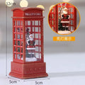 Light-Up Christmas Telephone Booth Decoration – Illuminated Crystal Lantern for Festive Home Décor & Gifts