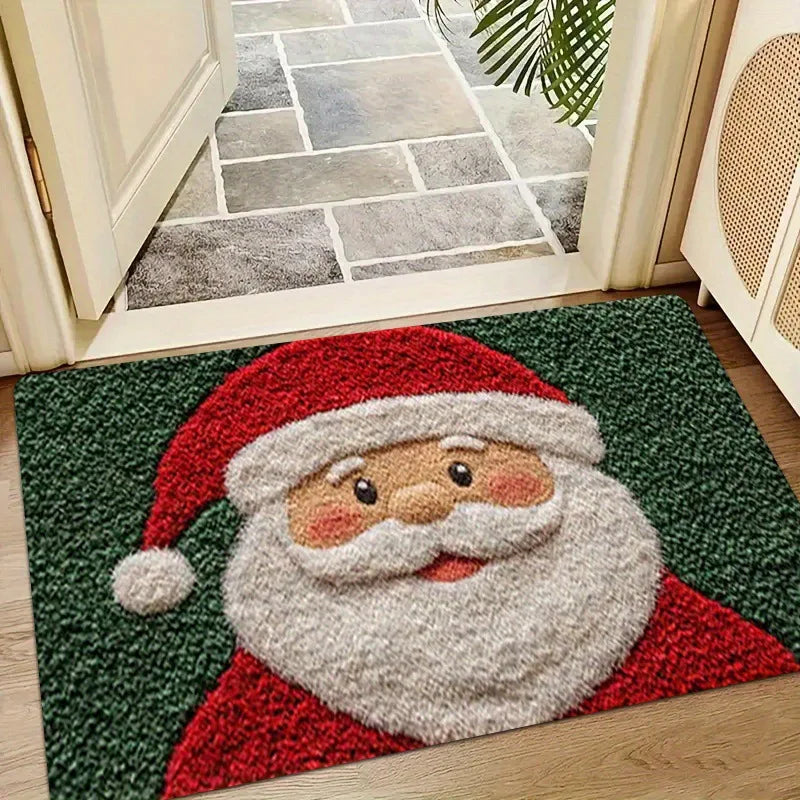 Merry Christmas Door Mat – Festive Santa Claus Welcome Carpet for Home & Outdoor Décor (2025–2026 Collection)