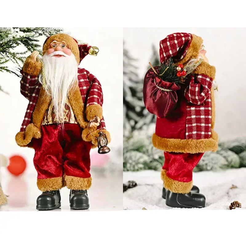 Christmas Santa Plush Doll Decoration – 30cm Festive Ornament for Home & Holiday Parties (2025 Collection