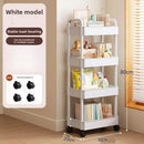 Modern White Rolling Storage Cart – Stylish Multi-Purpose Shelving for Any Room
