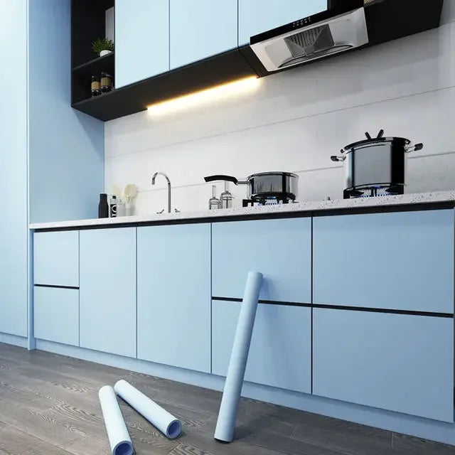 10M Waterproof Self-Adhesive Kitchen Wallpaper – Oil-Proof Vinyl Wall Sticker for Cabinets & Home Renovation (Mould-Resistant & Formaldehyde-Free)