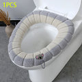 Soft Plush Toilet Seat Cover with Handle – Thick Winter Washable Cushion Pad (Universal Fit, 1–6 PCS)