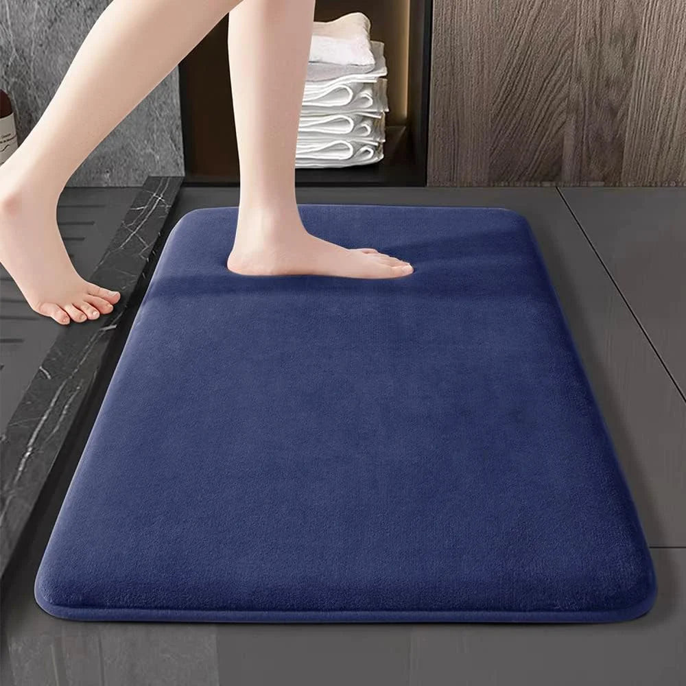 Luxury Coral Velvet Bath Mat – Super Absorbent & Non-Slip