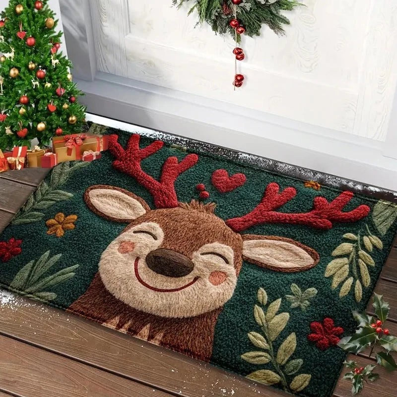 Merry Christmas Door Mat – Festive Santa Claus Welcome Carpet for Home & Outdoor Décor (2025–2026 Collection)