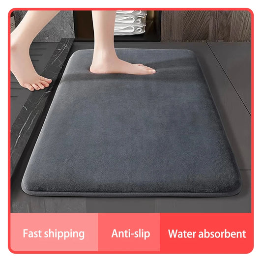 Luxury Coral Velvet Bath Mat – Super Absorbent & Non-Slip
