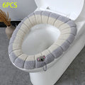 Soft Plush Toilet Seat Cover with Handle – Thick Winter Washable Cushion Pad (Universal Fit, 1–6 PCS)
