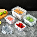 FreshGuard™ Stackable Fridge Storage Containers – Fruit & Veg Drain Baskets (1/2/3 Pack)