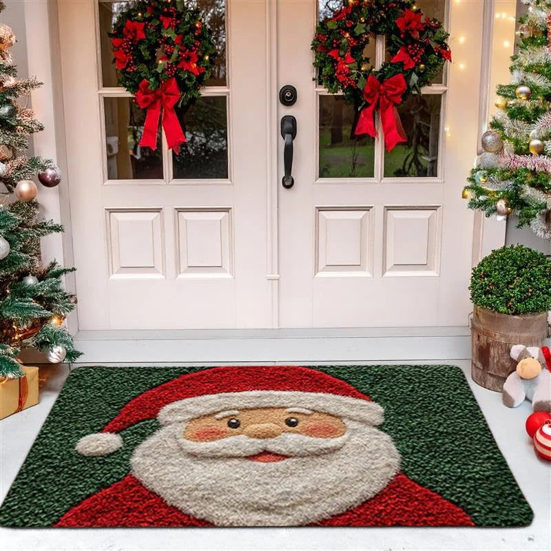 Merry Christmas Door Mat – Festive Santa Claus Welcome Carpet for Home & Outdoor Décor (2025–2026 Collection)
