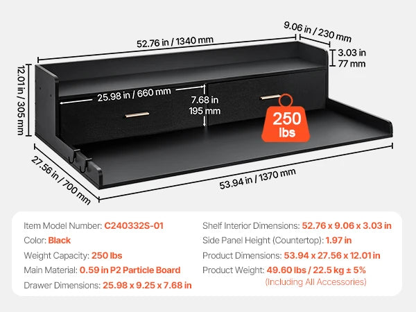 ✨ SucceBuy Wooden Washer & Dryer Countertop with Storage Drawer – Stylish Laundry Room Organiser & Space-Saving Topper