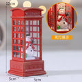 Light-Up Christmas Telephone Booth Decoration – Illuminated Crystal Lantern for Festive Home Décor & Gifts