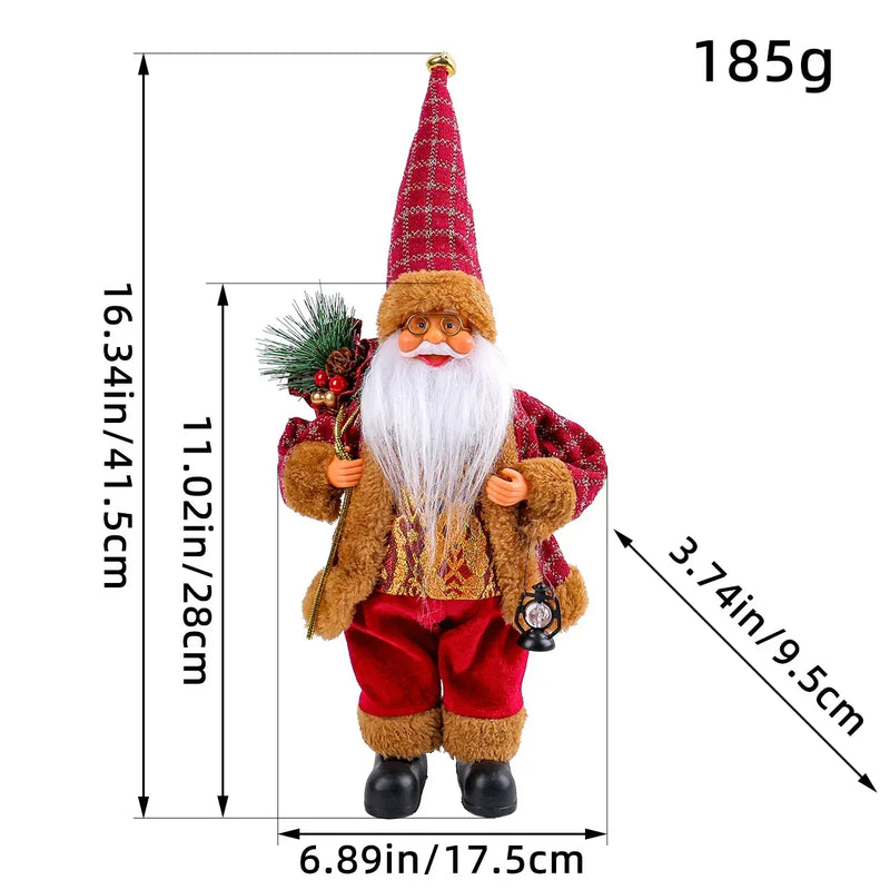 Christmas Santa Plush Doll Decoration – 30cm Festive Ornament for Home & Holiday Parties (2025 Collection