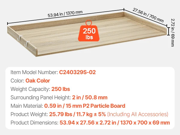 ✨ SucceBuy Wooden Washer & Dryer Countertop with Storage Drawer – Stylish Laundry Room Organiser & Space-Saving Topper