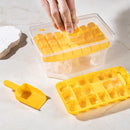 Ice Cube Tray with Lid & Storage Bin – Easy Press Ice Maker for Freezer (68 Ice Cubes)
