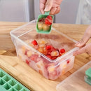 Ice Cube Tray with Lid & Storage Bin – Easy Press Ice Maker for Freezer (68 Ice Cubes)