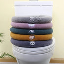 Thick Plush Toilet Seat Cover Pad – Soft Washable Stretch Cushion for All Seasons (Fits Round & U-Shaped Seats)