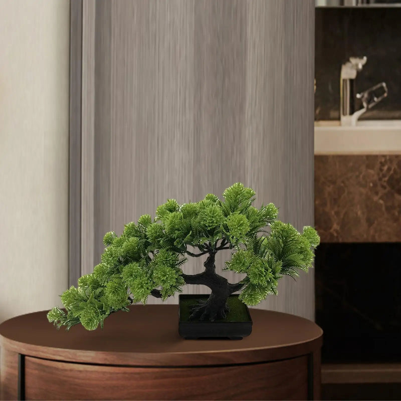 Artificial Bonsai Pine Tree – Decorative Potted Plant for Home & Office
