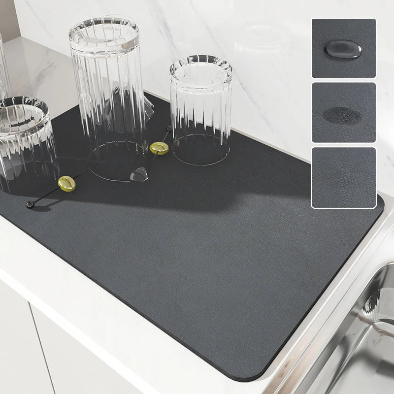 Super Absorbent Quick-Dry Mat – Large Non-Slip Pad for Kitchen & Bathroom