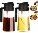 2-in-1 Olive Oil Dispenser & Spray Bottle – 500ml Refillable Cooking Oil Mister for Kitchen & BBQ