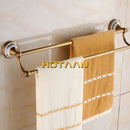 Vintage Brass & Porcelain Bathroom Accessory Set – Elegant European Retro Collection