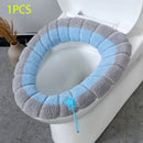 Soft Plush Toilet Seat Cover with Handle – Thick Winter Washable Cushion Pad (Universal Fit, 1–6 PCS)