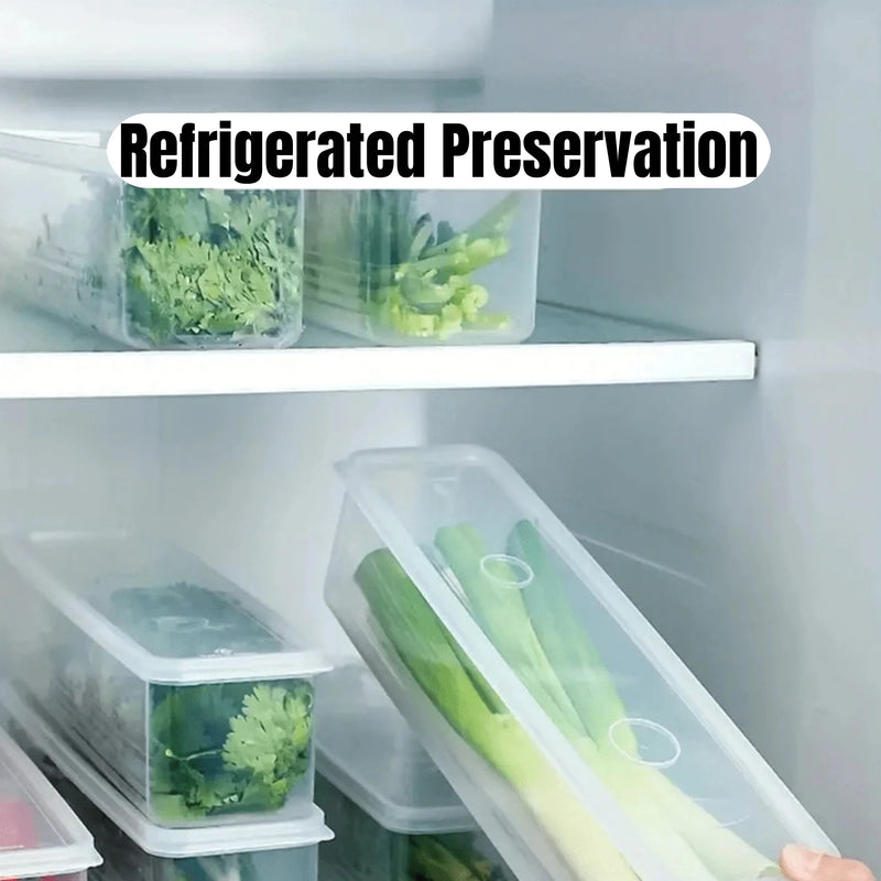 Stackable Fresh-Keep Fridge Storage Boxes with Lids – Clear PP Organisers for Vegetables, Herbs, Eggs & More (1/2/4pcs)