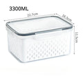 FreshGuard™ Stackable Fridge Storage Containers – Fruit & Veg Drain Baskets (1/2/3 Pack)