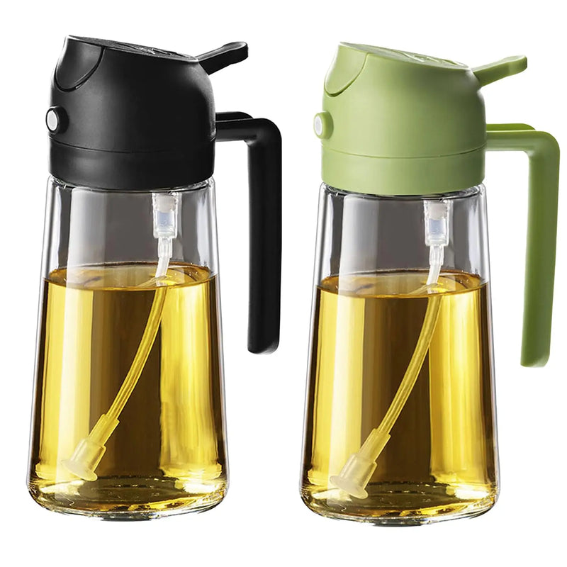 2-in-1 Olive Oil Dispenser & Spray Bottle – 500ml Refillable Cooking Oil Mister for Kitchen & BBQ