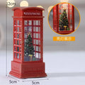 Light-Up Christmas Telephone Booth Decoration – Illuminated Crystal Lantern for Festive Home Décor & Gifts