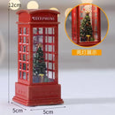 Light-Up Christmas Telephone Booth Decoration – Illuminated Crystal Lantern for Festive Home Décor & Gifts