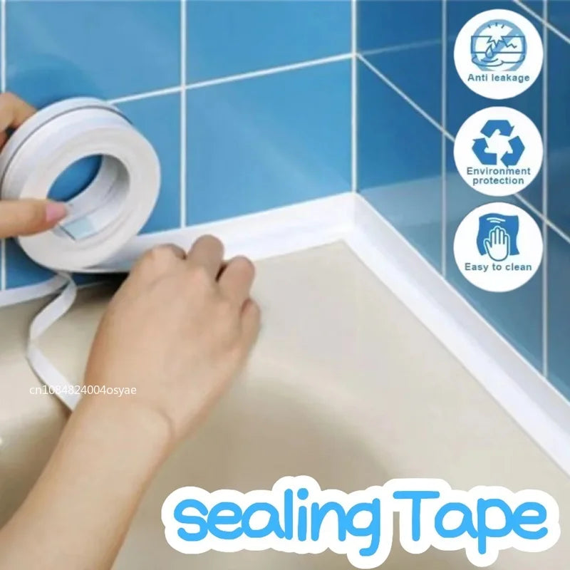 Waterproof Self-Adhesive Sealing Tape – PVC Caulk Strip for Bathroom, Kitchen & Sink Edges (Anti-Mould & Moisture-Proof)