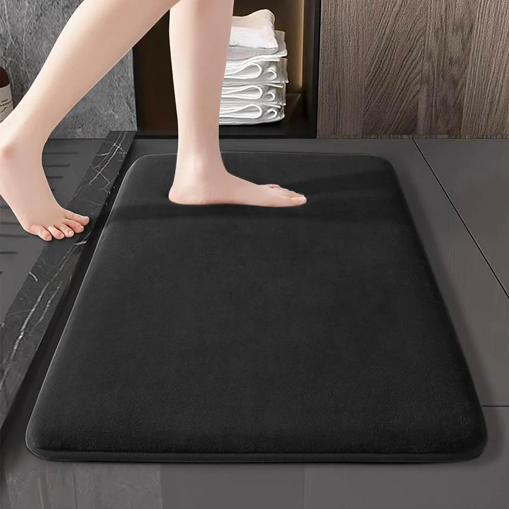 Luxury Coral Velvet Bath Mat – Super Absorbent & Non-Slip