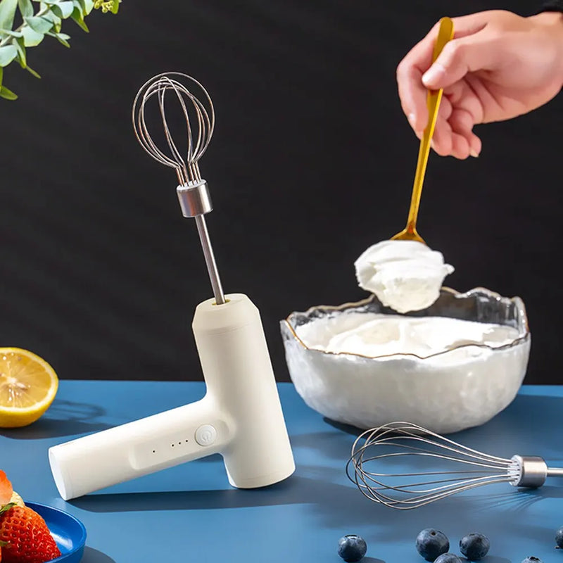 AeroMix™ Wireless Electric Hand Mixer – Portable 3-Speed Egg Beater & Baking Tool