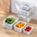FreshGuard™ Stackable Fridge Storage Containers – Fruit & Veg Drain Baskets (1/2/3 Pack)