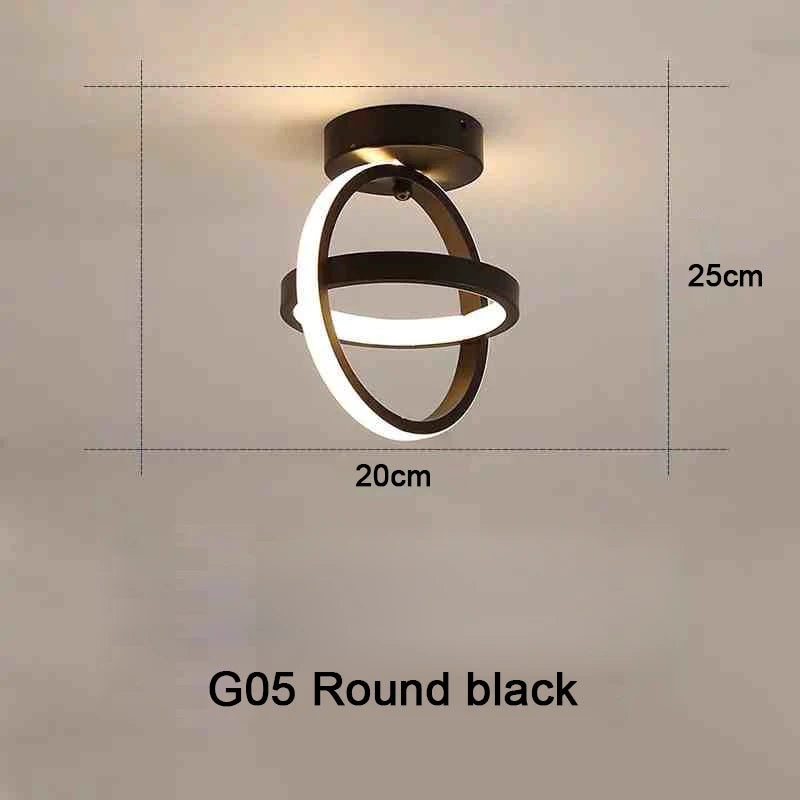 Modern 2-Ring LED Ceiling Light – Adjustable 3-Colour Flush Mount Lamp for Hallway, Bedroom, Kitchen or Office