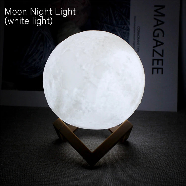Galaxy Moon Lamp – 3D LED Night Light & Bedroom Decoration