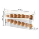 RollFlow™ 2-Tier Automatic Egg Dispenser – Space-Saving Fridge Organizer
