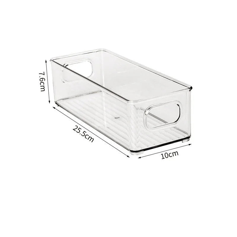Clear Stackable Fridge & Pantry Organiser Box with Handle – BPA-Free Food Storage Container
