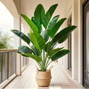 Large Artificial Tropical Palm Leaf – Real Touch Fake Banana Plant for Home & Garden Decor