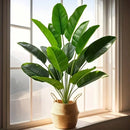 Large Artificial Tropical Palm Leaf – Real Touch Fake Banana Plant for Home & Garden Decor