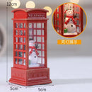 Light-Up Christmas Telephone Booth Decoration – Illuminated Crystal Lantern for Festive Home Décor & Gifts