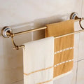 Vintage Brass & Porcelain Bathroom Accessory Set – Elegant European Retro Collection