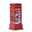 Light-Up Christmas Telephone Booth Decoration – Illuminated Crystal Lantern for Festive Home Décor & Gifts