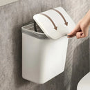 Slim Wall-Mounted Waste Bin — Space-Saving, Hygienic & Easy-Open Kitchen/Bathroom Trash Solution