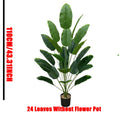 Large Artificial Tropical Palm Leaf – Real Touch Fake Banana Plant for Home & Garden Decor