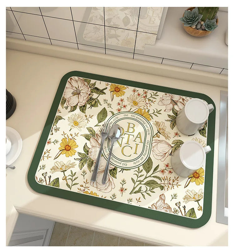 Super Absorbent Quick-Dry Mat – Large Non-Slip Pad for Kitchen & Bathroom