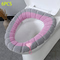 Soft Plush Toilet Seat Cover with Handle – Thick Winter Washable Cushion Pad (Universal Fit, 1–6 PCS)